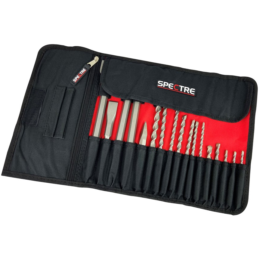 Spectre SP-17229 17pc SDS+ Chisel and Drill Bit Set 5.5mm - 14mm
