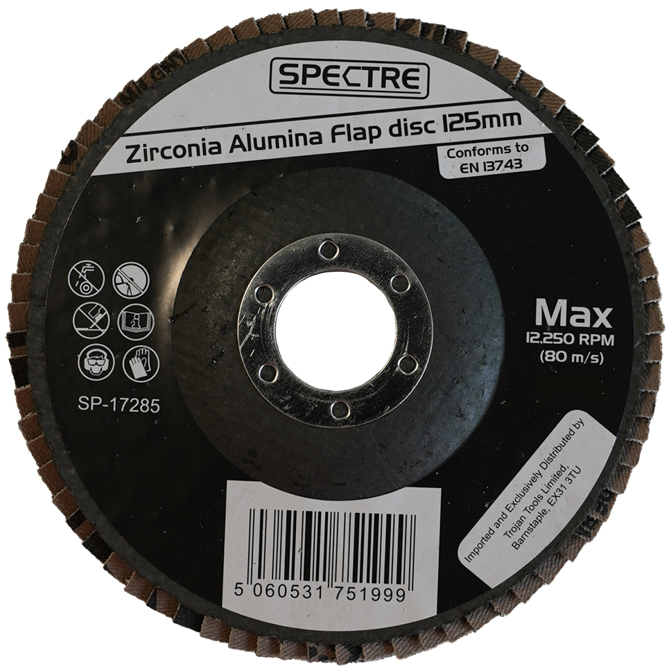 Spectre 125mm Blue Zirconium Flap Disc (VSM)