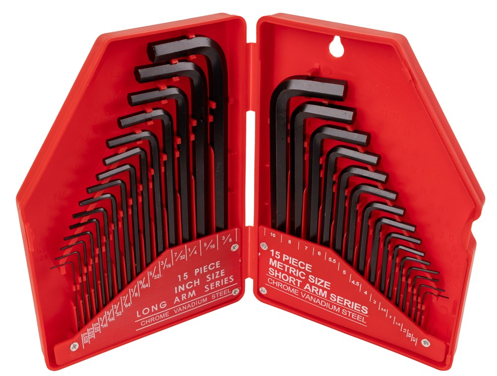 Spectre SP-17318 30 Piece Long and Standard Hex Key Set In Folding Case