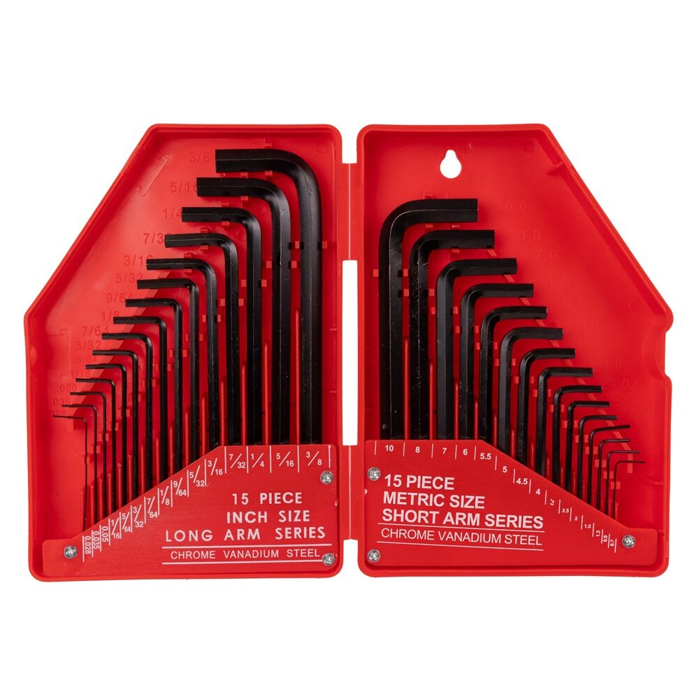 Spectre SP-17318 30 Piece Long and Standard Hex Key Set In Folding Case