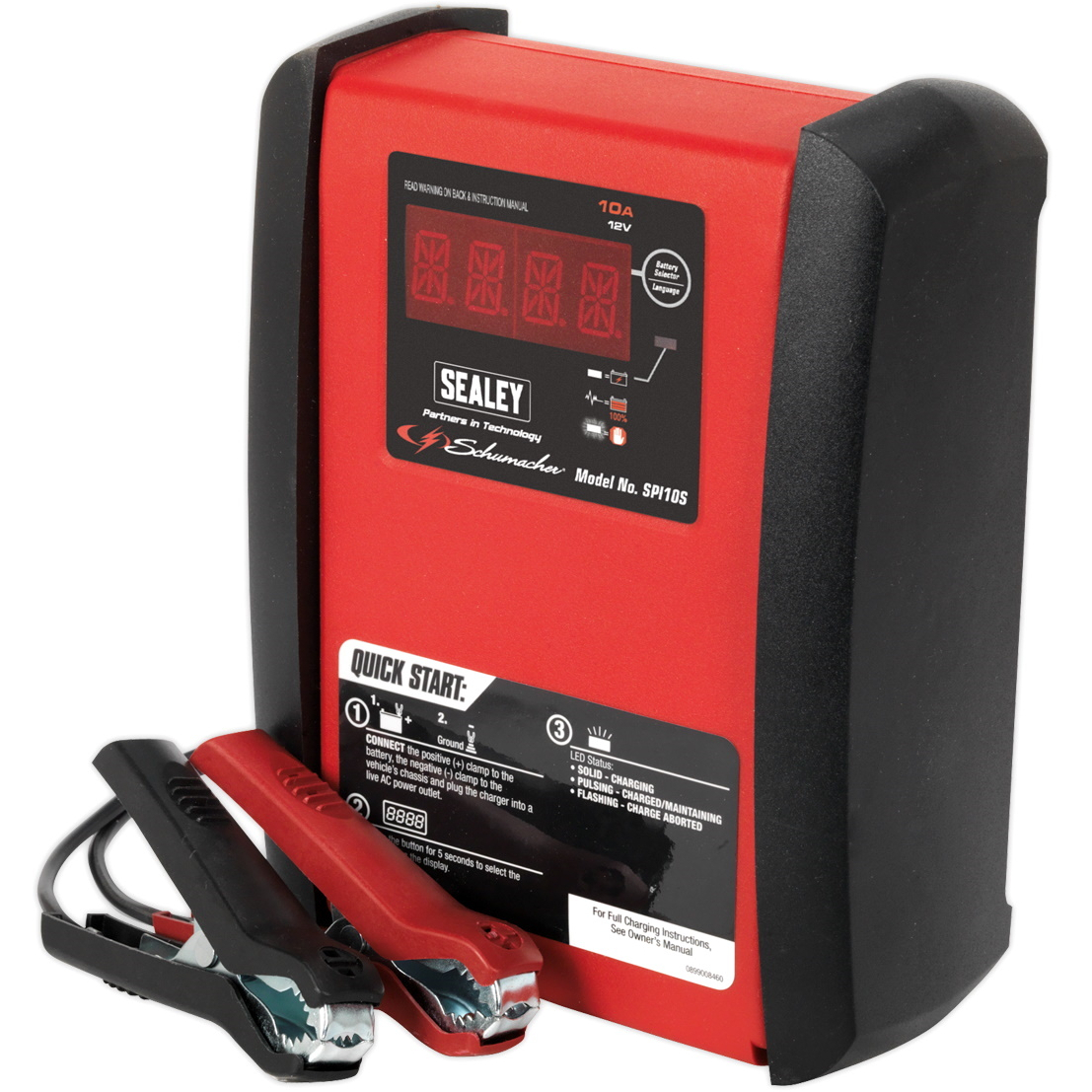 Sealey SPI10S Intelligent Speed Charge Battery Charger 10Amp 12V