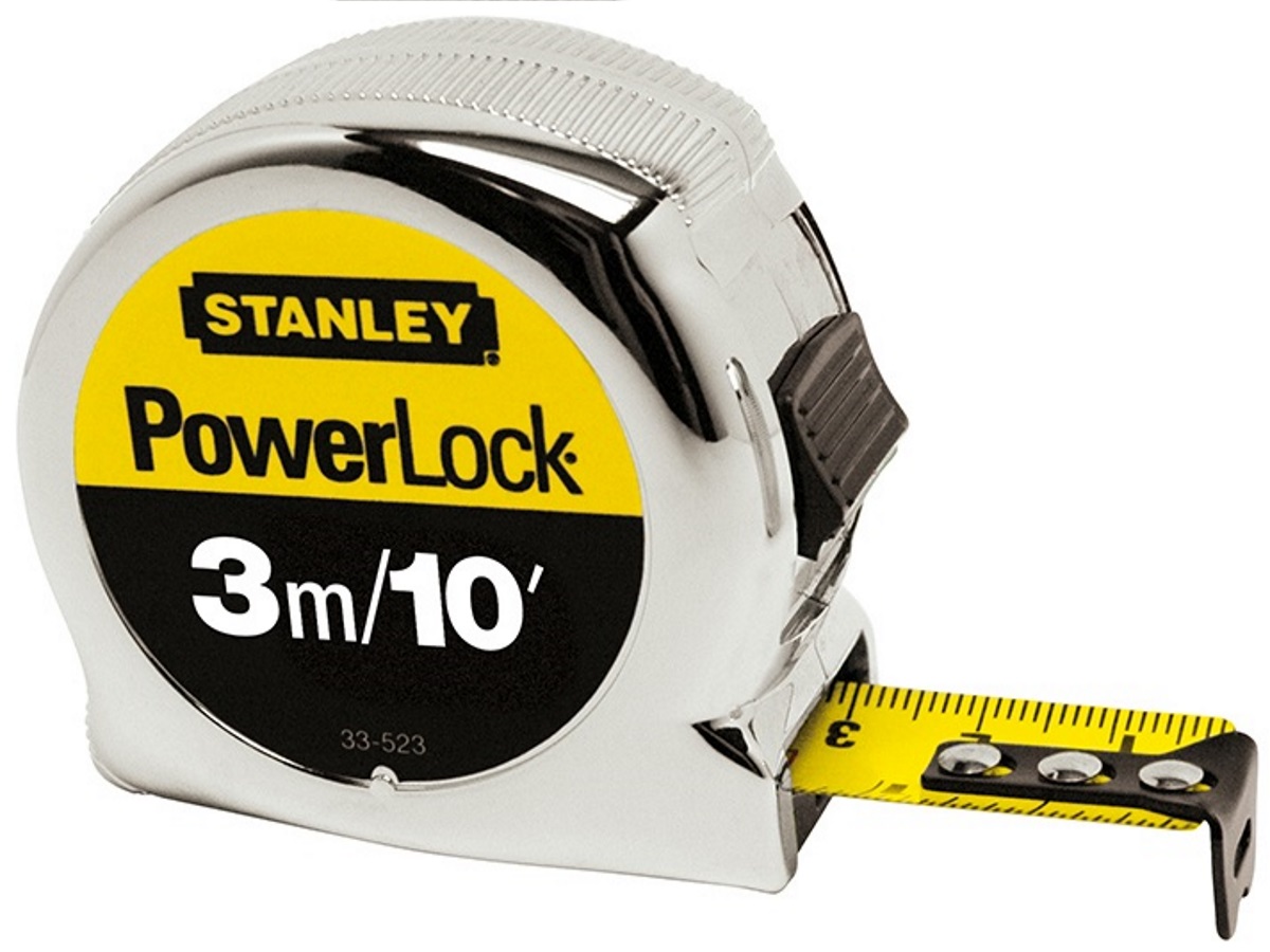 Stanley 0-33-523 Powerlock Classic Tape 3m / 10ft (Width 19mm)  STA033523
