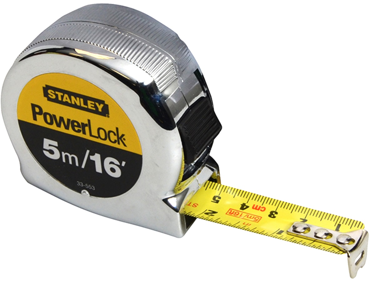 Stanley 0-33-553 Powerlock Classic Tape 5m/16ft (Width 19mm) STA033553