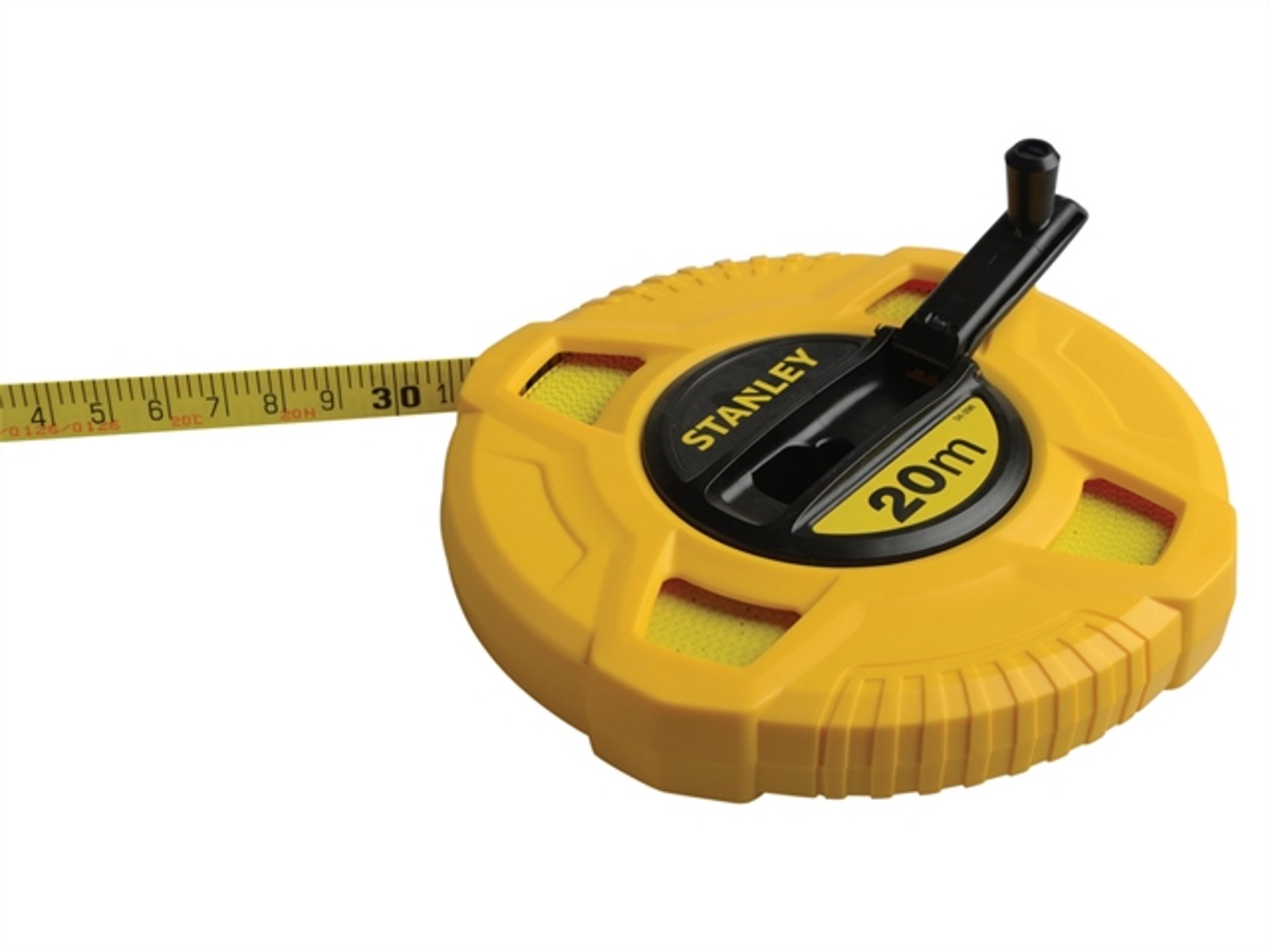 Stanley 0-34-296 Closed Case Fibreglass Tape Measure 20m STA034296