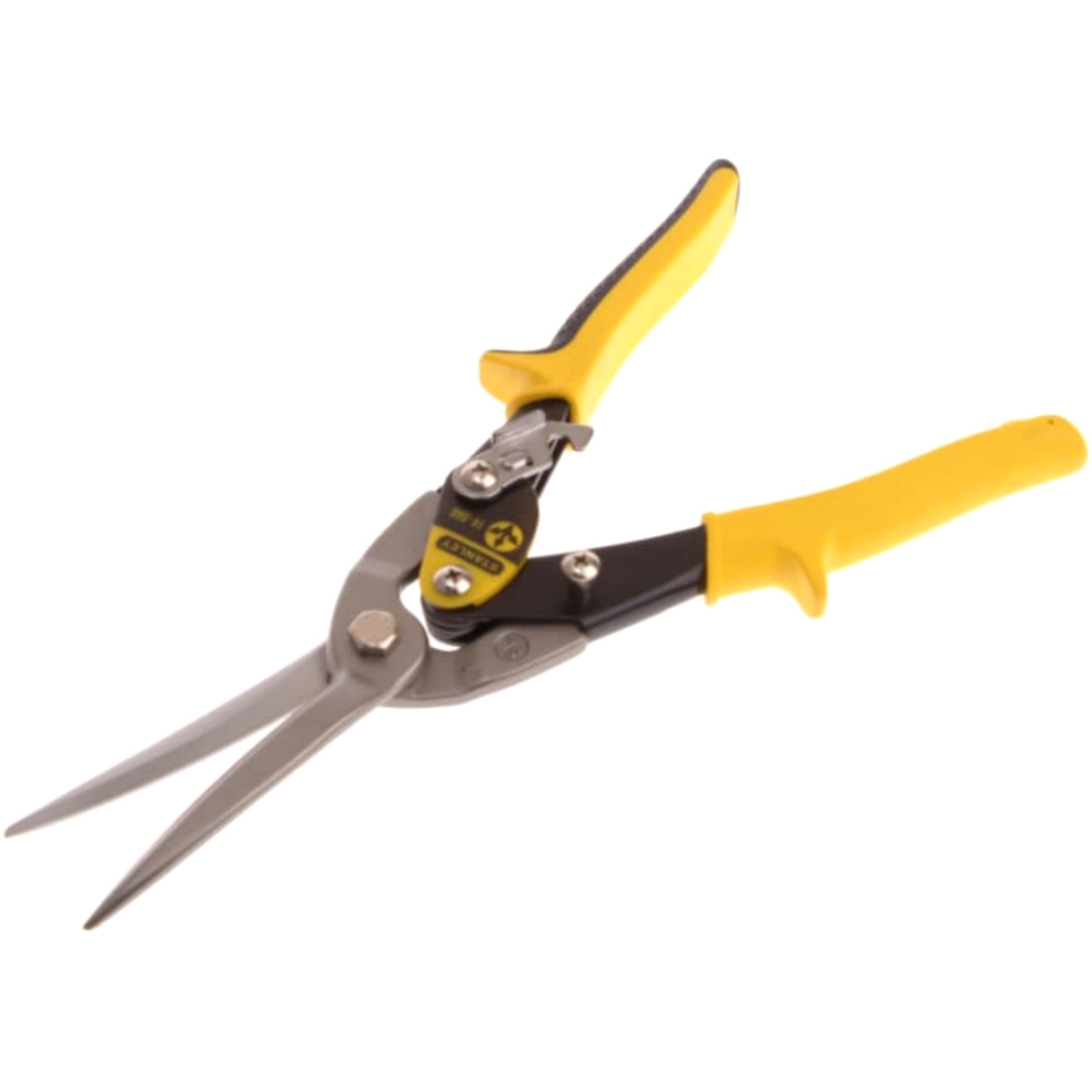 Stanley 2-14-566 Yellow Long Aviation Snips Straight Cut 300mm STA214566
