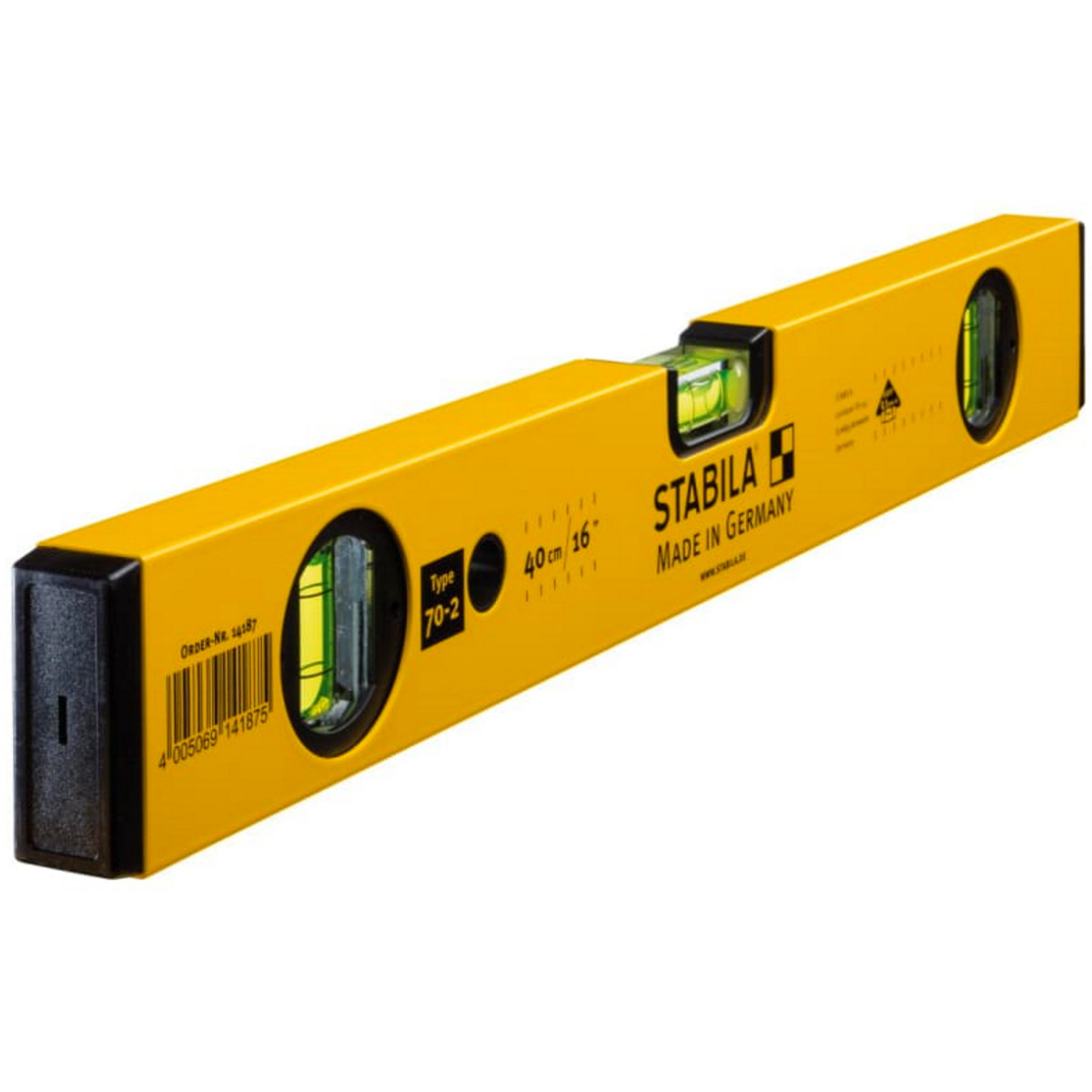 Stabila 70-2-40 Double Plumb Spirit Level 3 Vial 400mm (16") STB70216