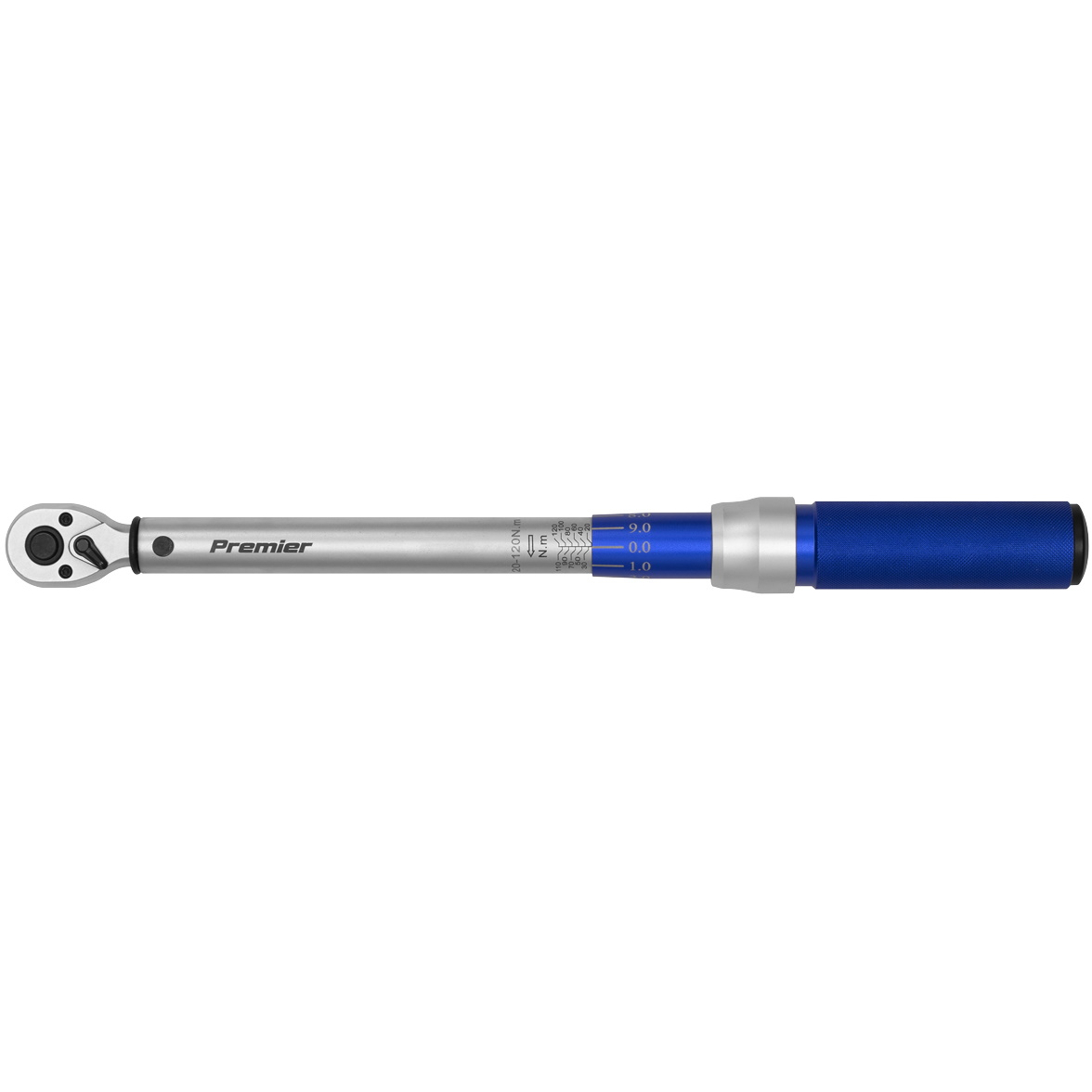 Sealey STW903 Micrometer Torque Wrench 3/8"Sq Drive 20-120Nm - Calibrated