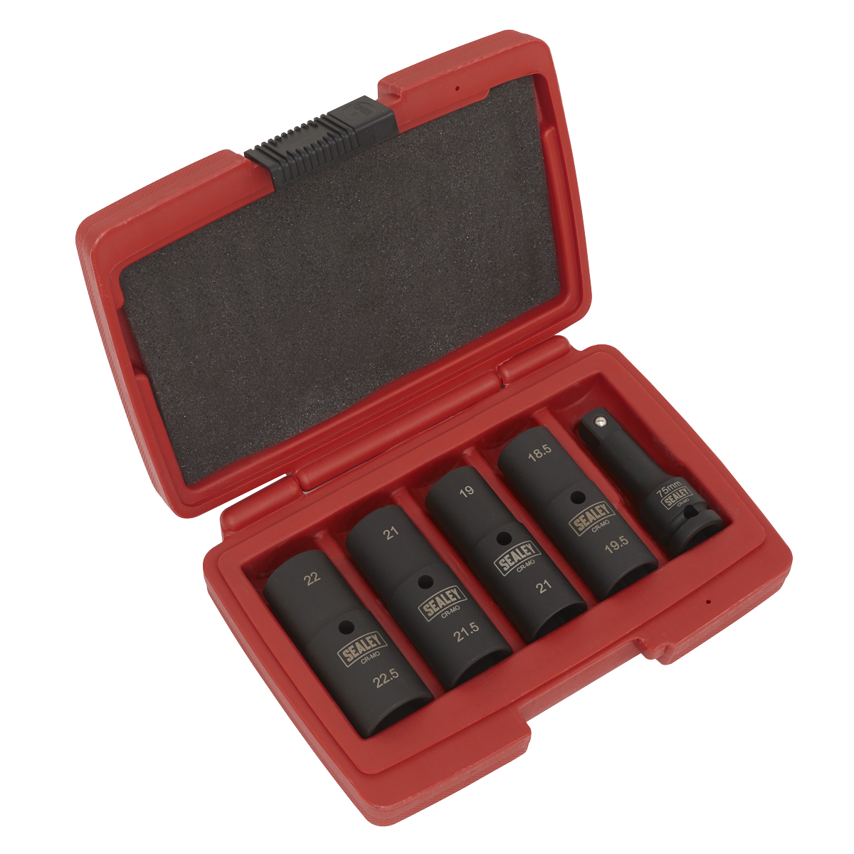 Sealey SX1820 Impact Socket Set 1/2"Sq Drive 77mm Double Ended 18.5 x 22.5mm - 5pc