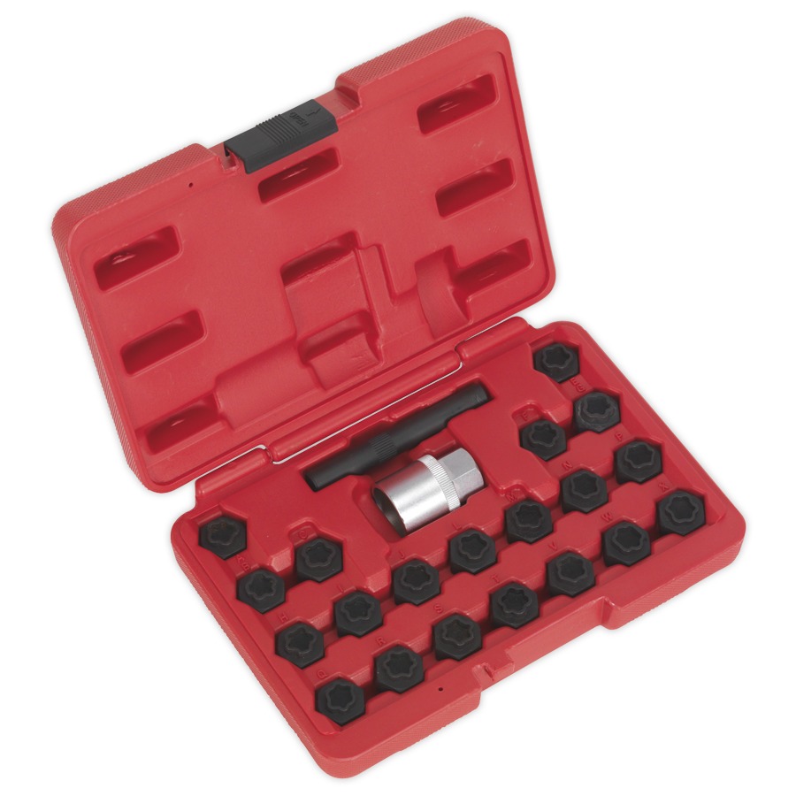 Sealey SX207 Locking Wheel Nut Key Set 22pc - BMW