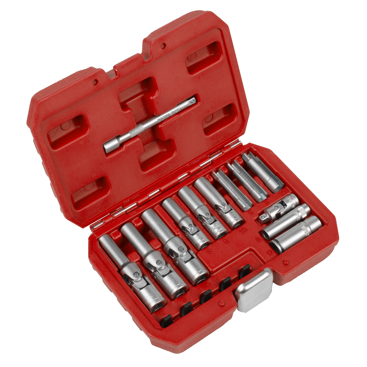 Sealey SX4031 Glow Plug Socket Set 18pc 1/4"Sq & 3/8"Sq Drive