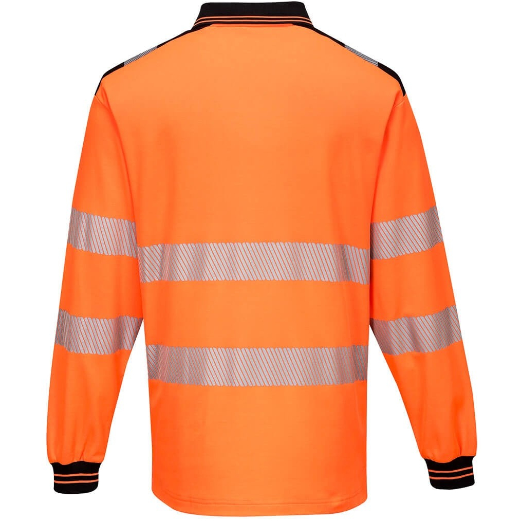 Portwest T184 PW3 Hi-Vis Polo Shirt Long Sleeve