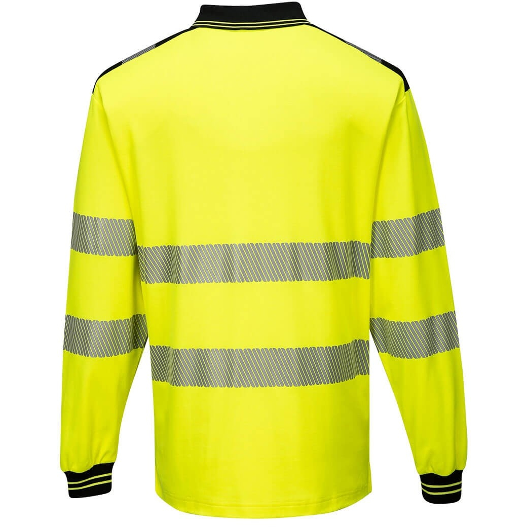 Portwest T184 PW3 Hi-Vis Polo Shirt Long Sleeve