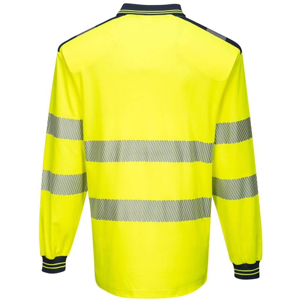 Portwest T184 PW3 Hi-Vis Polo Shirt Long Sleeve