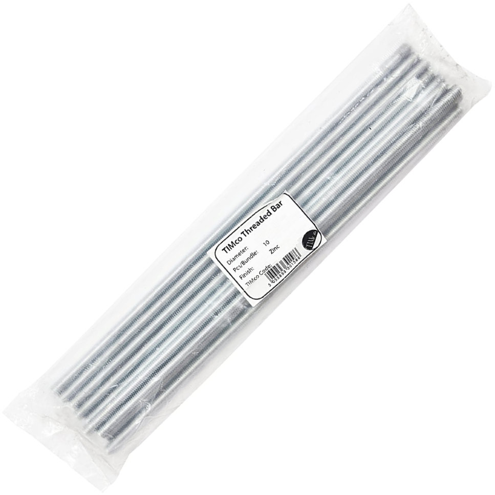 M8 x 1Mtr Studding Zinc Plated Mild Steel Threaded Bar Rod