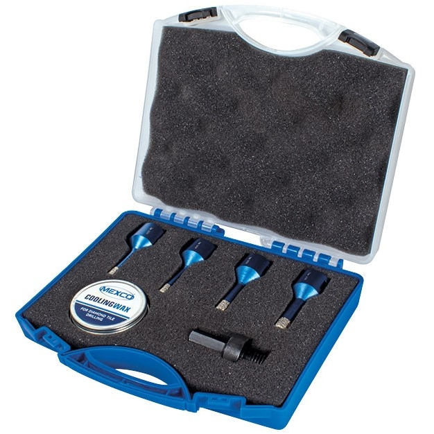Mexco TDXCELKIT4 Vacuum Brazed Drill Bit Set 6, 7, 8 & 10mm TDXCEL
