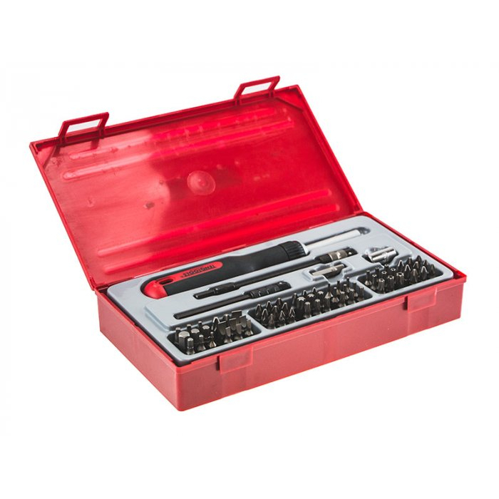 TengTools TTMD74 74pc 1/4in Drive And Hex Ratchet Driver Bit Set