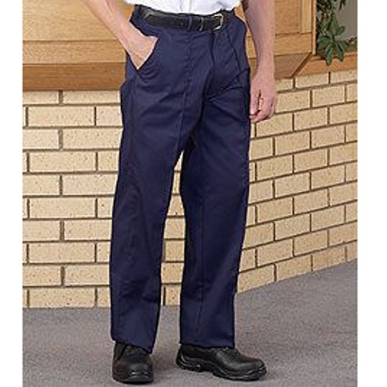 Davern TR10 (30" Waist, 31" leg) Poly/Cotton (245gm) Sewn-In Seam Work Trousers - MAROON