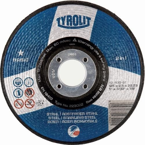 Tyrolit TYR-223022 Cutting Disc 125 X 2.5mm Flat