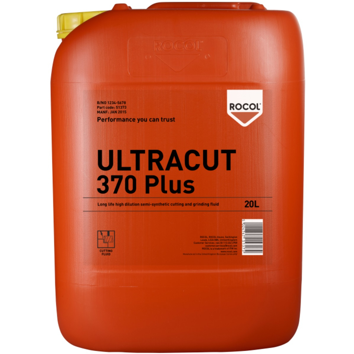 Rocol 51373 Ultracut 370 Plus Long Life Cutting and Grinding Fluid 20ltr
