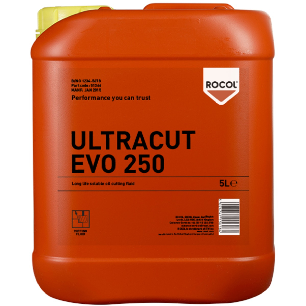 Rocol 51366 ULTRACUT EVO 250 Operator Friendly Cutting Fluid 5ltr