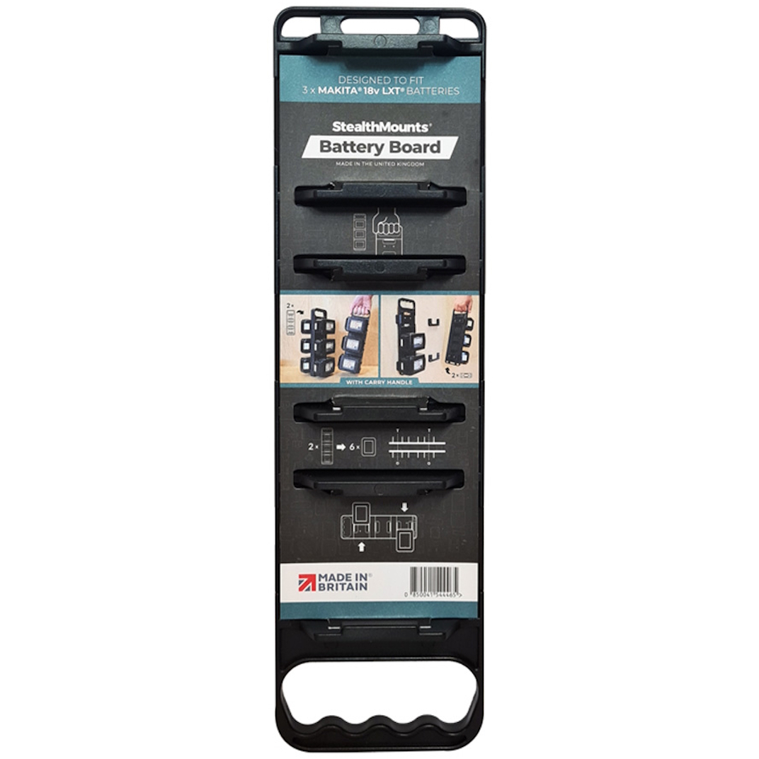 StealthMounts BD-MK18-H-1 Black Battery Board with Handle for Makita LXT