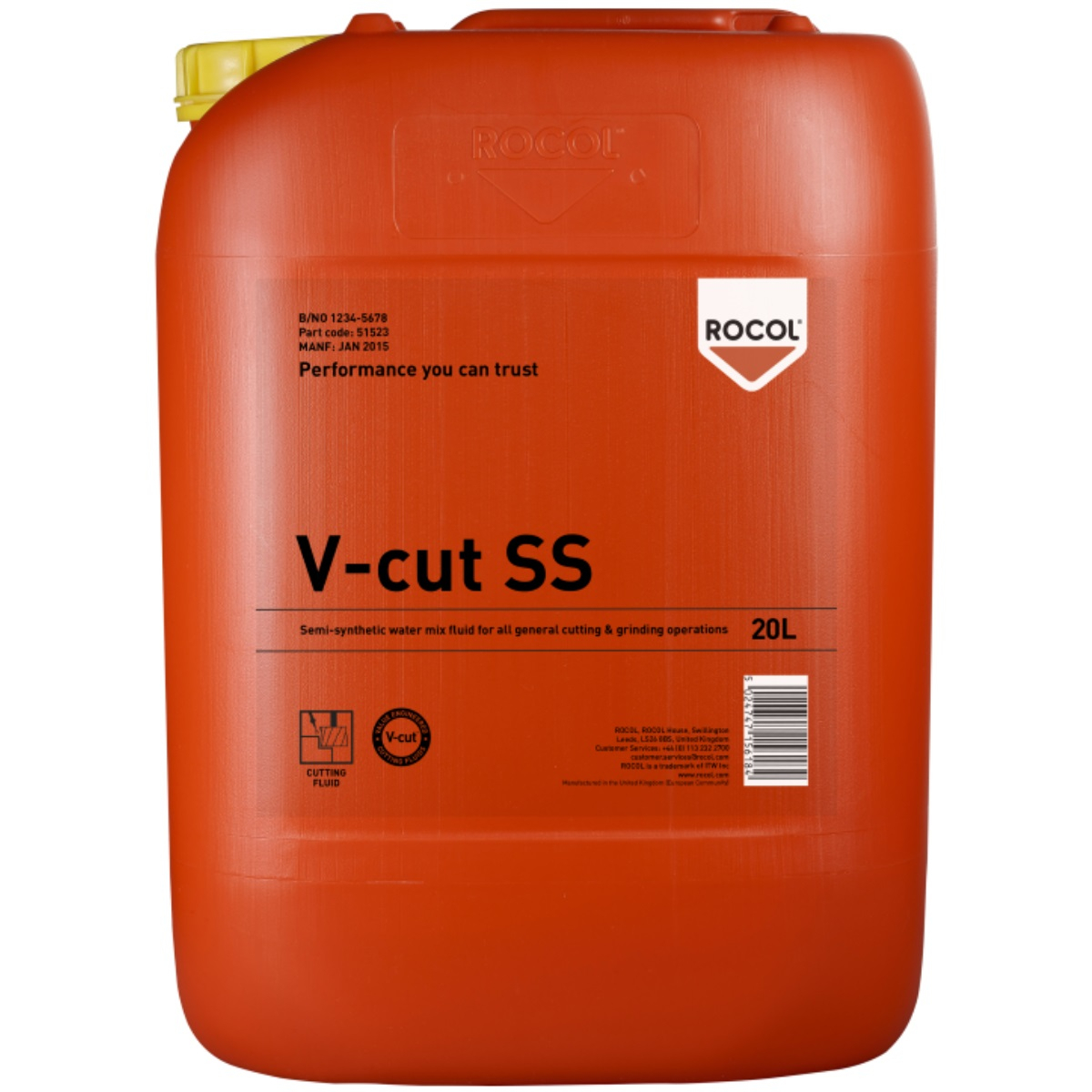 Rocol 51523 V-Cut SS Value-Engineered Semi-Synthetic Cutting & Grinding Fluid 20ltr