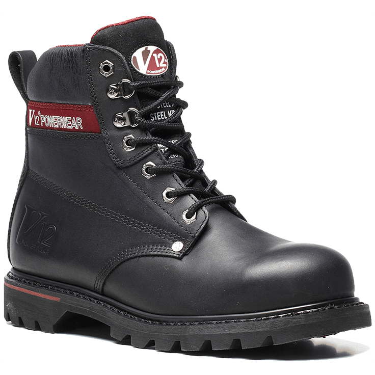 V12 Footwear V1235 Boulder Black Hide Derby Boot V1235 - UK10 (EU44)