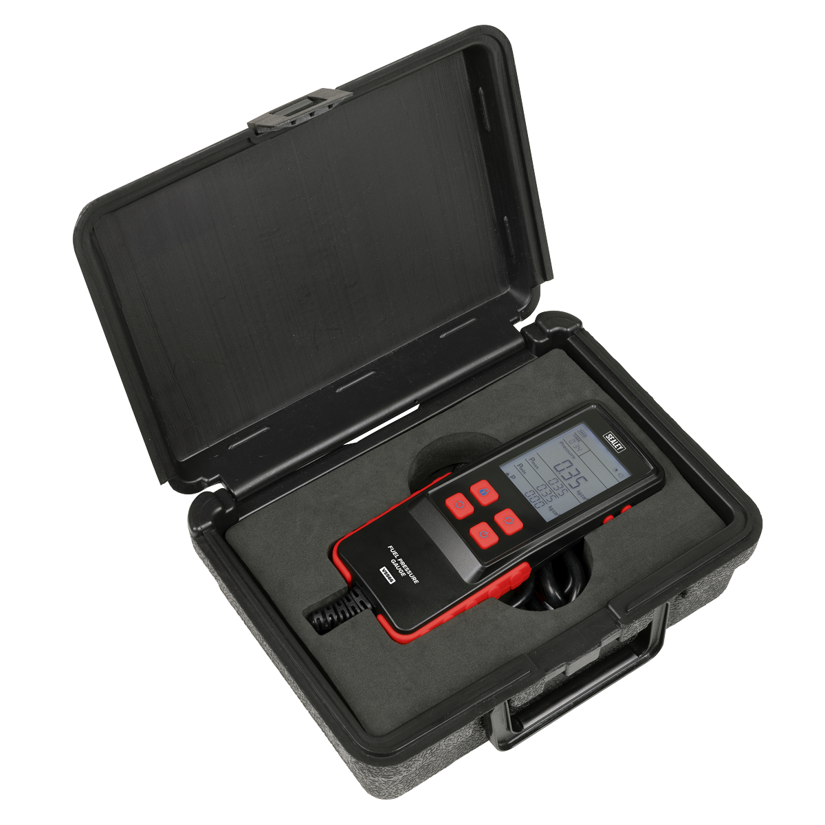 Sealey VS566 Digital Fuel Injection Pressure Test Kit for GDI Fuel Circuits 6pc