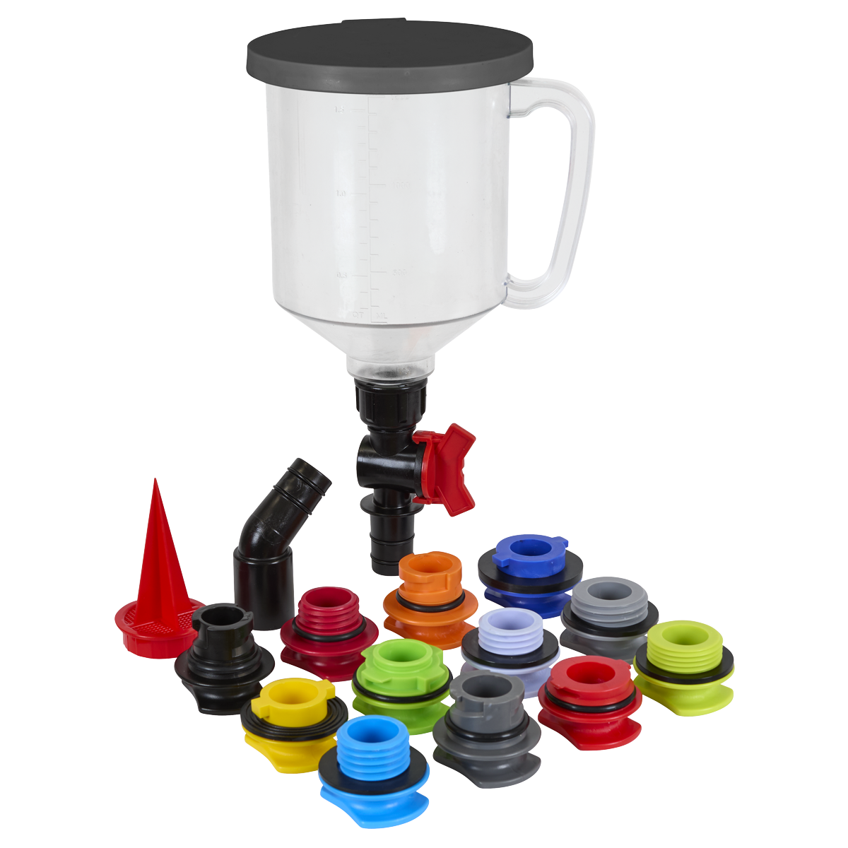 Sealey VS7107 Master Engine Oil Funnel Filling Kit 15pc