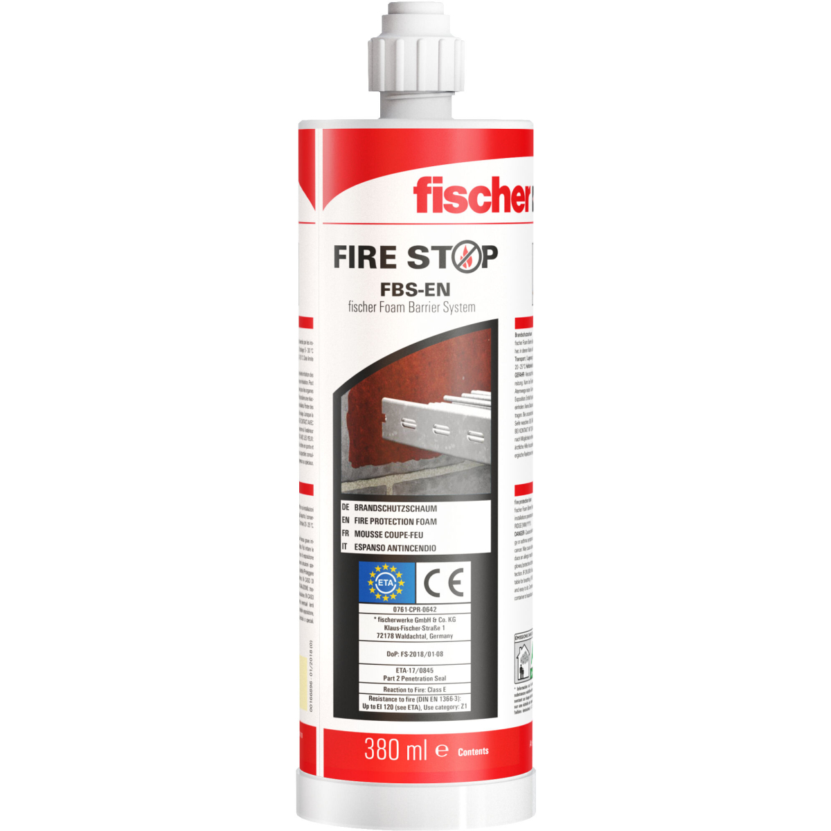 Fischer 544084 Foam Barrier System FBS-EN 380ml (Pack x 6)