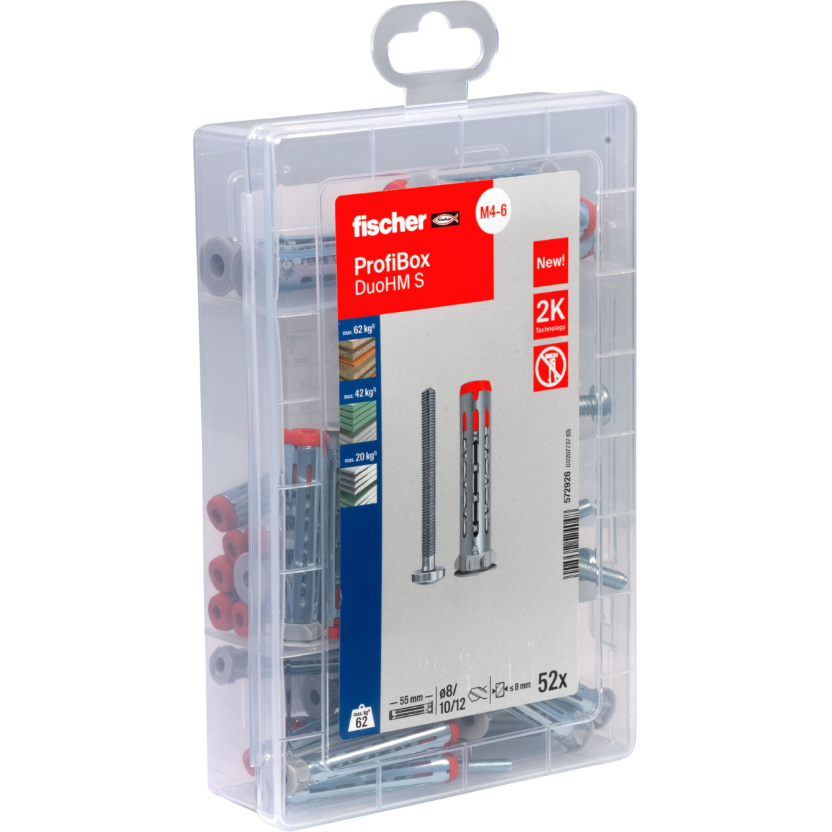 Fischer 572926 Profi-Box With Cavity Fixing DuoHM, Pan Head Screw, PZ-drive (10 x Boxes)