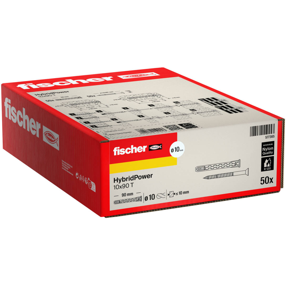Fischer 577365 HybridPower 10 x 90 T Pack x 50