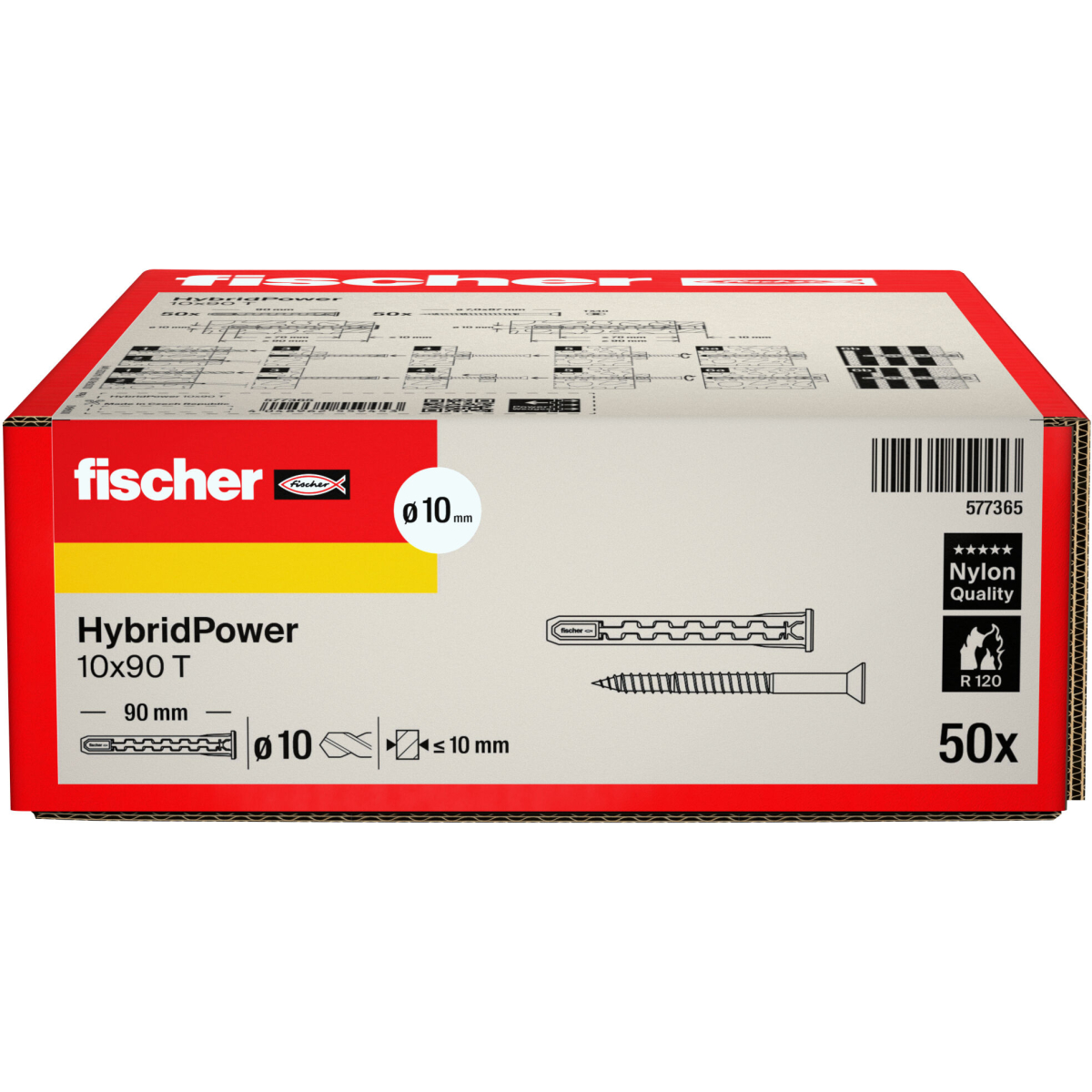 Fischer 577365 HybridPower 10 x 90 T Pack x 50
