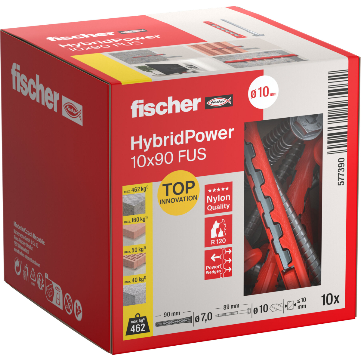 Fischer 577390 HybridPower 10 x 90 FUS Pack x 10