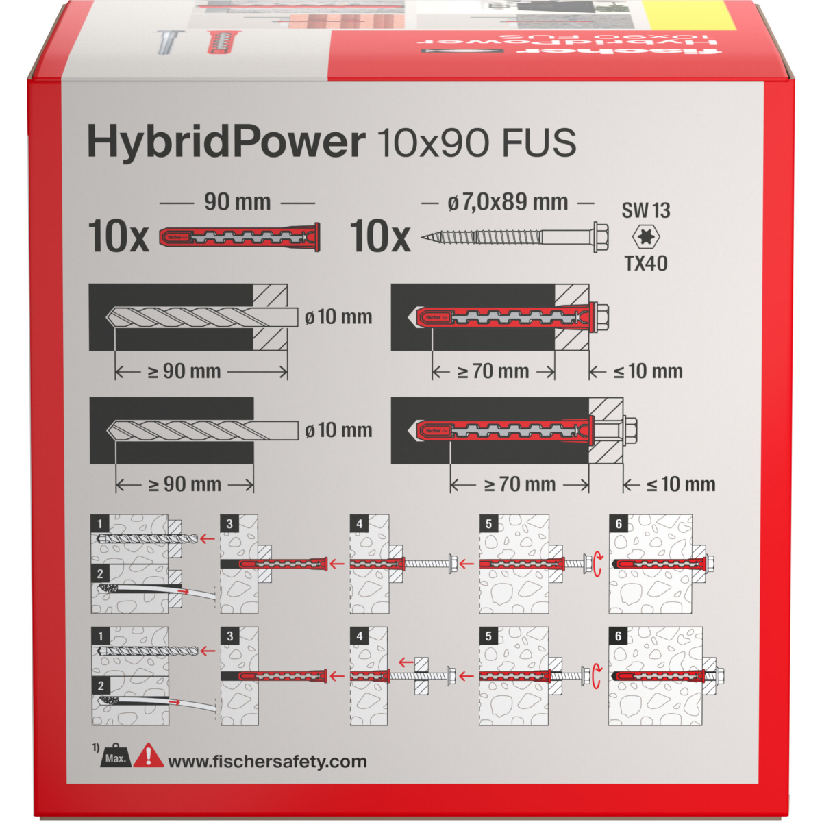 Fischer 577390 HybridPower 10 x 90 FUS Pack x 10