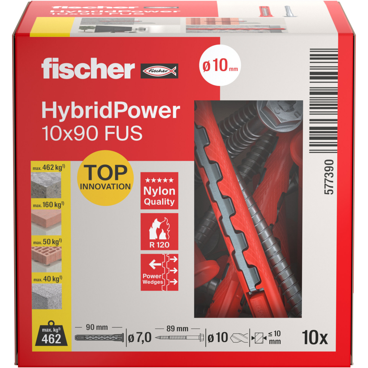 Fischer 577390 HybridPower 10 x 90 FUS Pack x 10