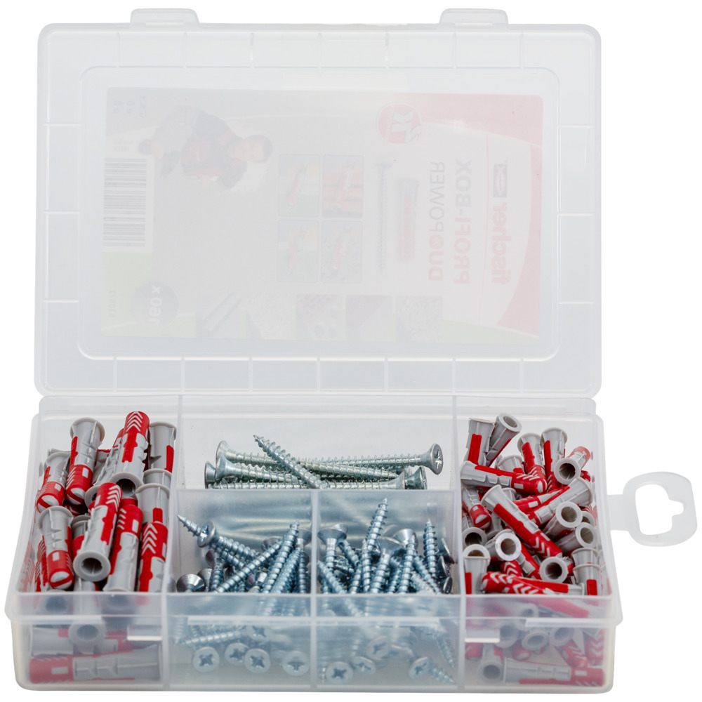 Fischer 538622 Profi-Box DuoPower Plug With Screw In Meister-Box 160pcs