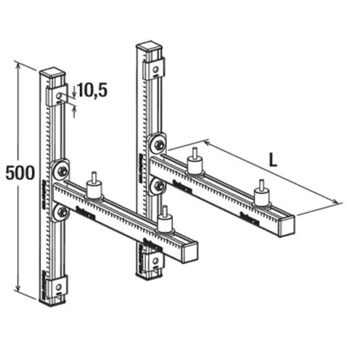 Fischer 553738 Bracket SET KSU S 600 With Sound Insulation