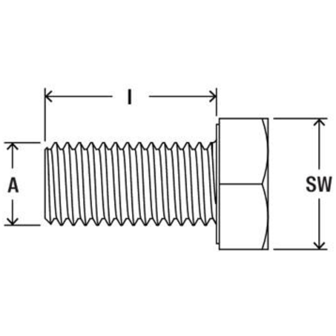 Fischer 537681 Hexagonal Screw SKS M10 x 25 Hot-Dip Galvanised hdg( Pack x 100)