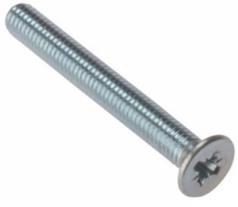 Forgefix 25MSCSK640 Machine Screw Pozi CSK ZP M6 x 40mm (Bag 25) FORMSCSK640M