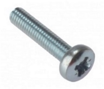 Forgefix 25MSPH630 Machine Screw Pozi Pan Head ZP M6 x 30mm (Bag 25) FORMSPH630M