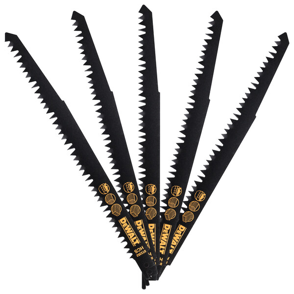 DeWalt DT2352-QZ 240mm HCs Reciprocating Saw Blades - Fast, Rough Cuts (S1531L) Pack x 5