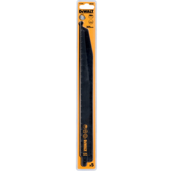 DeWalt DT2364-QZ 305mm HCs Reciprocating Saw Blades - Fine Fast Cuts (S1344D) Pack x 5