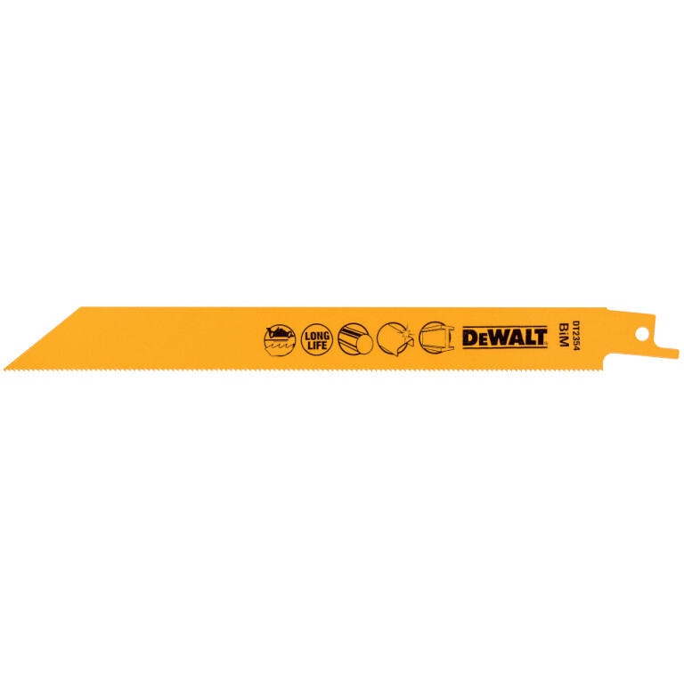 DeWalt DT2354-QZ Metal Cutting Reciprocating Saw Blades 203mm (8") 18 TPI (S1022EF) Pack x 5