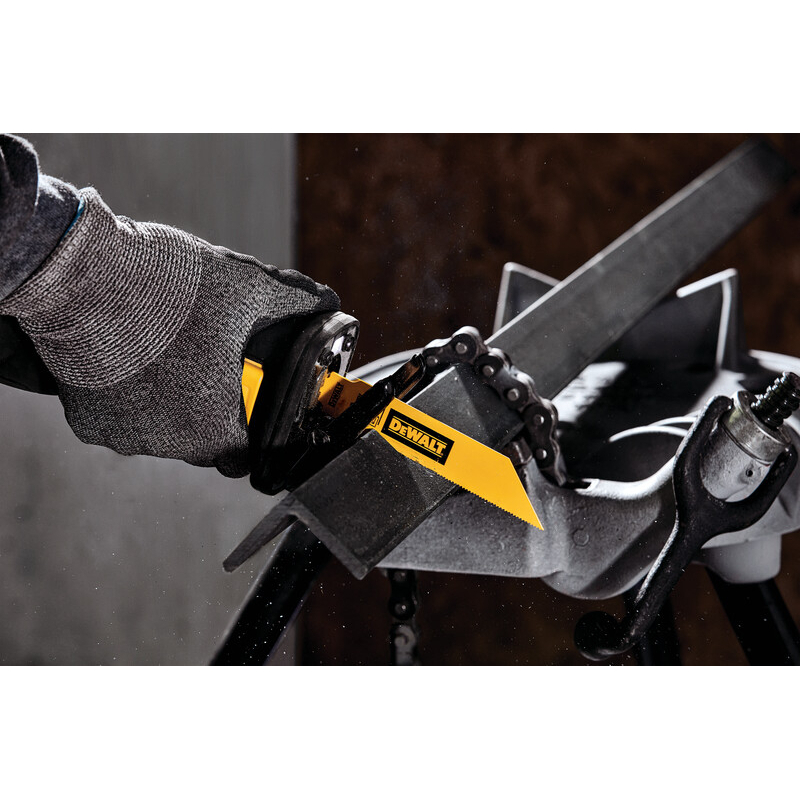 DeWalt DT2404-QZ 150mm Bi-Metal Reciprocating Saw Blades - For Metal Cutting (S123XF) Pack x 5