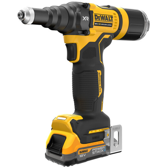 DeWalt DCF403E1T-GB 18v XR 3/16" (4.8mm) Brushless Riveter With 1 x 1.7Ah Compact Powerstack In TSTAK
