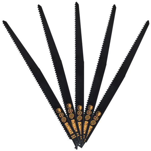 DeWalt DT2364-QZ 305mm HCs Reciprocating Saw Blades - Fine Fast Cuts (S1344D) Pack x 5