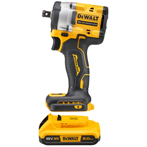 DeWalt DCF921D2T-GB 18V XR Brushless 1/2" Compact Impact Wrench 406Nm (Scaffolders Hog Ring Version) With 2 x 2Ah Batteries In TSTAK