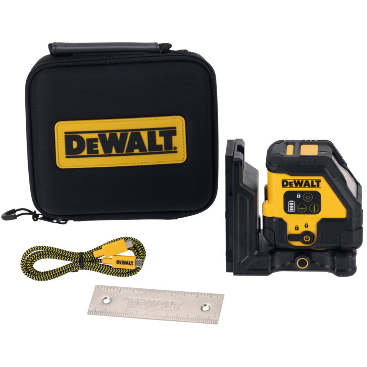 DeWalt DCLE14201GB-XJ Body Only Multi-line Laser With Green Beam Class 2 (630-690nm) with USB charging