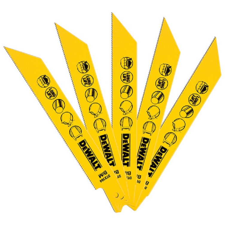 DeWalt DT2384-QZ 152mm Bi-Metal Reciprocating Saw Blades - For Fast Cuts In Metal (S922EF) Pack x 5